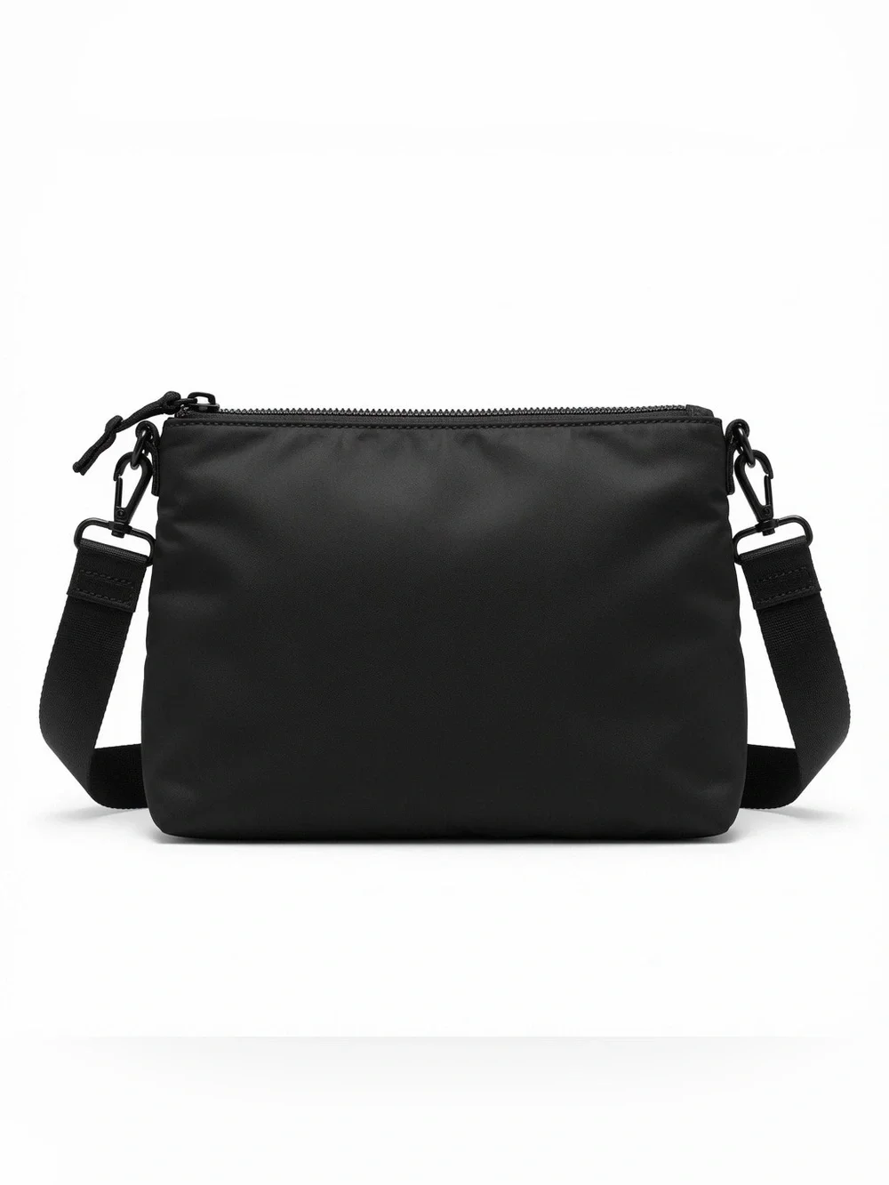 Sincerely Jules Black Nylon Crossbody Bag Removable Webbing Strap Minimalist